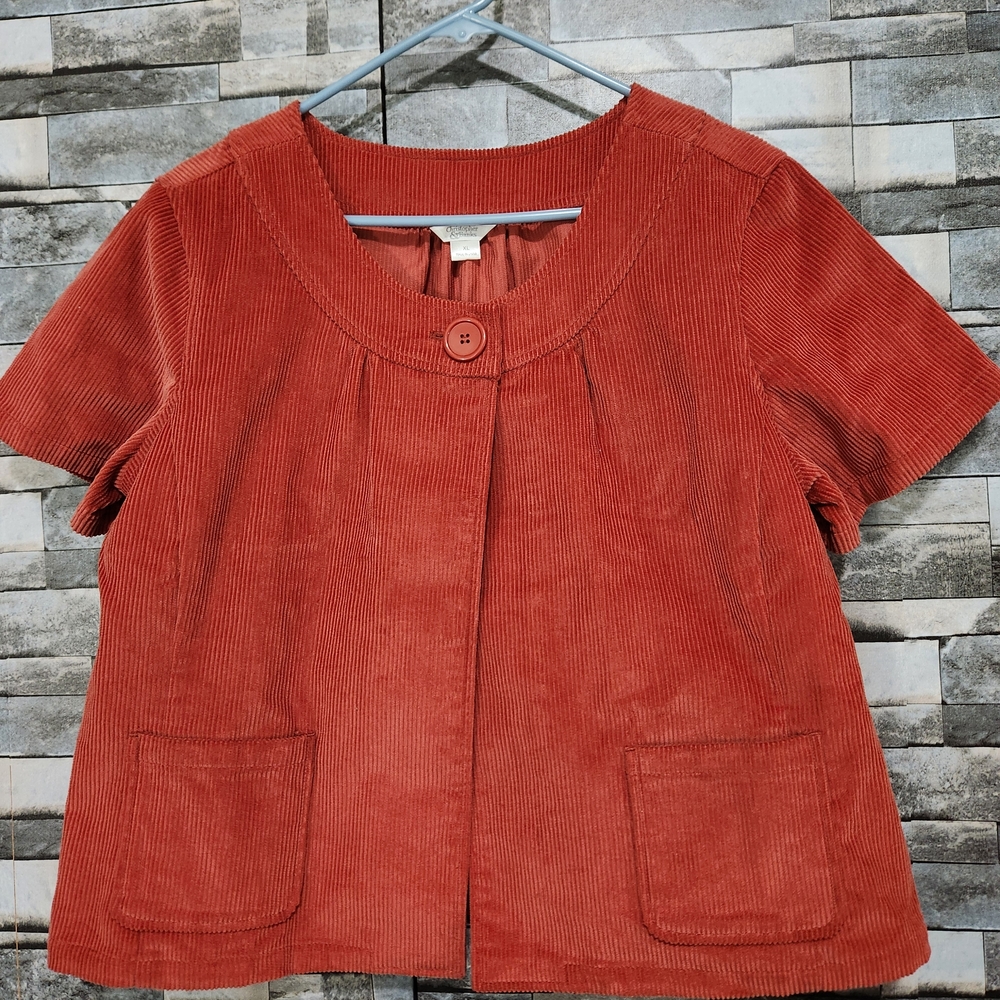 Christopher & Banks Terracotta Corduroy Jacket